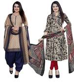 Multicolor floral print cotton poly salwar