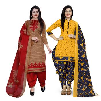 Multicolor floral print cotton poly salwar 1