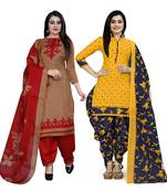 Multicolor floral print cotton poly salwar