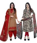 Multicolor floral print cotton poly salwar