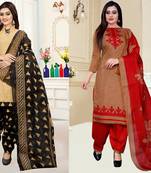 Multicolor floral print cotton poly salwar