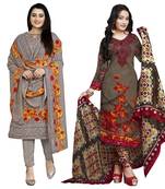 Multicolor floral print cotton poly salwar