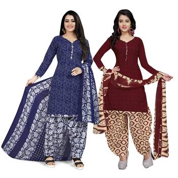 Multicolor floral print cotton poly salwar 1