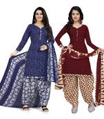 Multicolor floral print cotton poly salwar