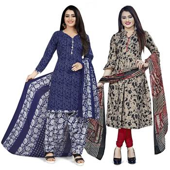 Multicolor floral print cotton poly salwar 1