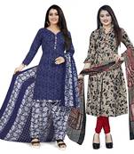 Multicolor floral print cotton poly salwar