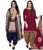 Multicolor floral print cotton poly salwar