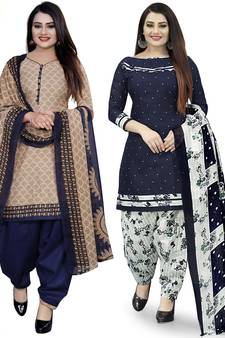 Multicolor floral print cotton poly salwar