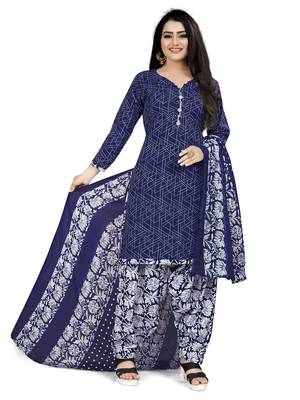 Multicolor floral print cotton poly salwar 2