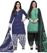 Multicolor floral print cotton poly salwar