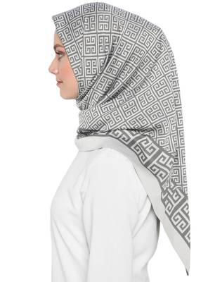 JSDC Women's Daily Wear Crepe Silk Printed Square Hijab Stole Dupatta 1