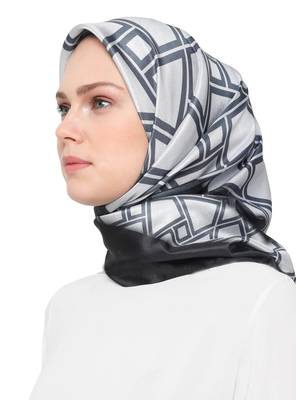 JSDC Women's Silk Crepe Square Printed Hijab Stole Dupatta 2