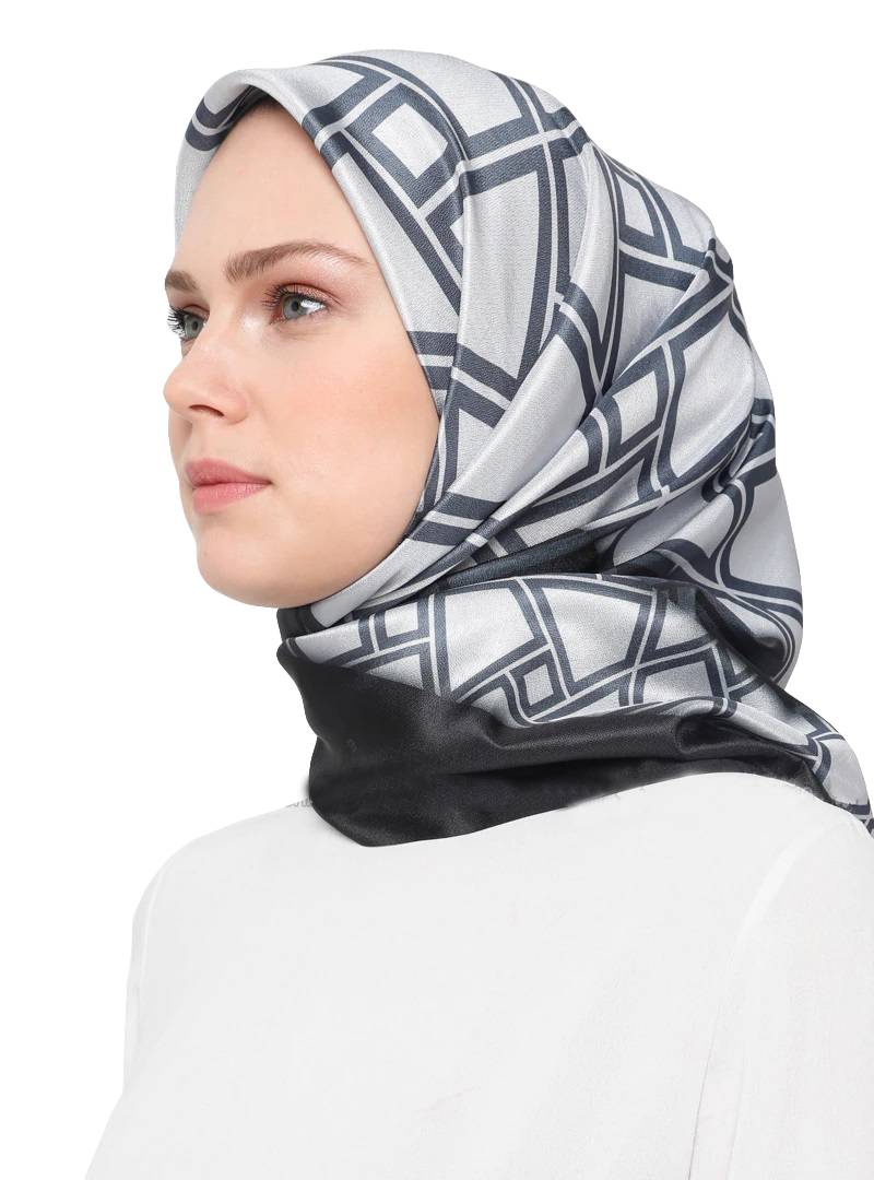 JSDC Women's Silk Crepe Square Printed Hijab Stole Dupatta