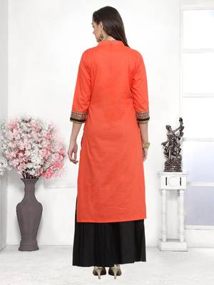 Kvsfab Peach Pure Cotton Embroiderd Patiala Dress Material 2