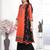 Kvsfab Peach Pure Cotton Embroiderd Patiala Dress Material