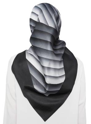 JSDC Women's Modest Wear Silk Crepe Printed Square Stole Scarf Dupatta 4