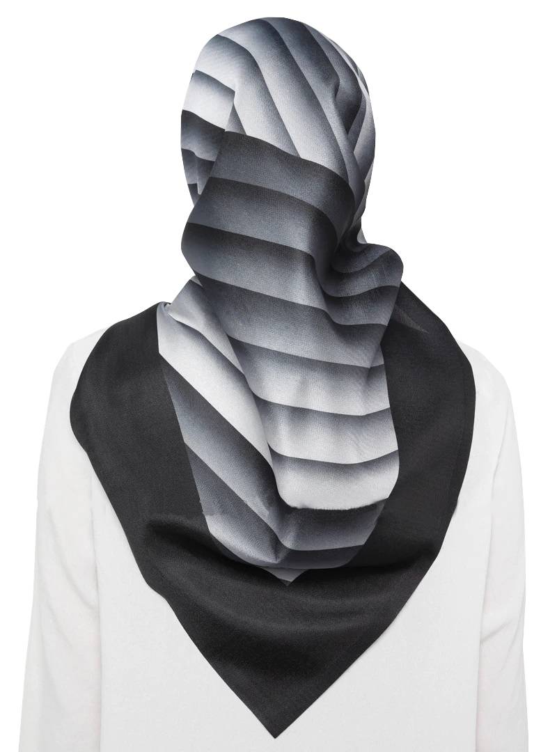 JSDC Women's Modest Wear Silk Crepe Printed Square Stole Scarf Dupatta