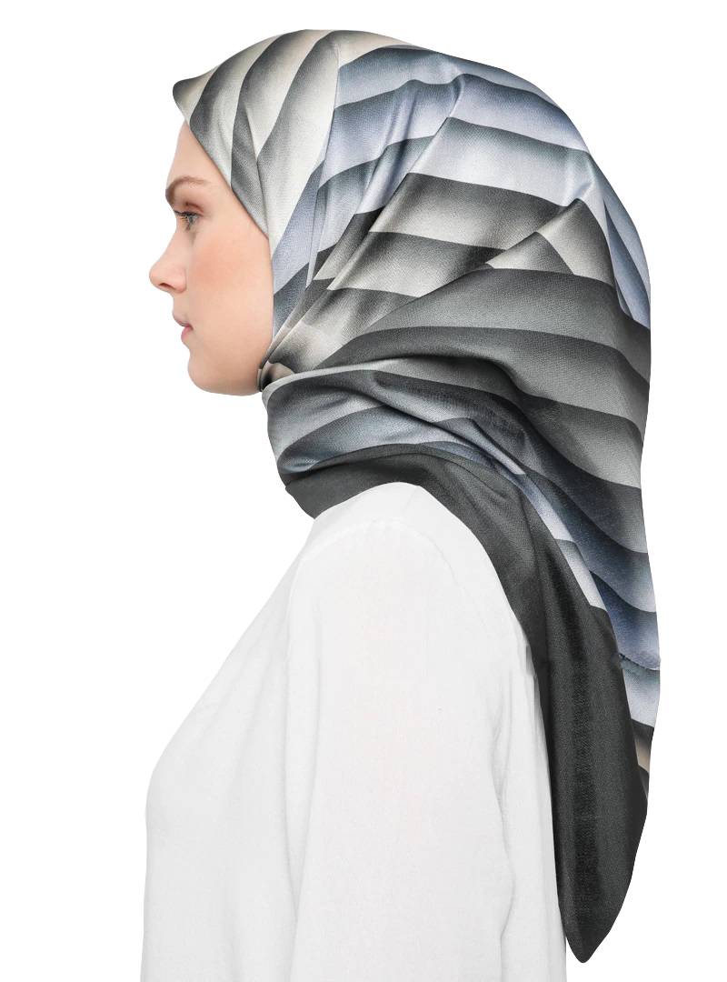 JSDC Women's Islamic Wear Silk Crepe Printed Square Stole Dupatta