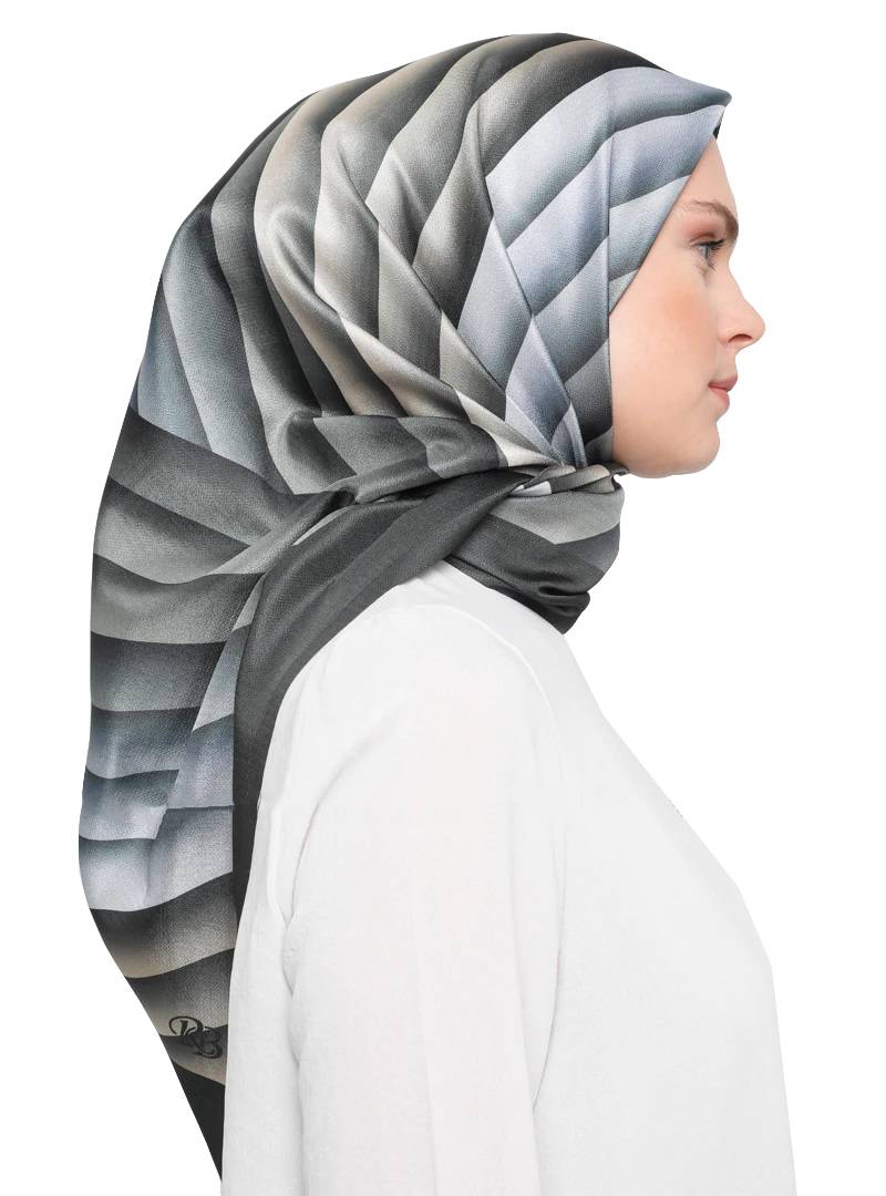 JSDC Women's Islamic Wear Silk Crepe Printed Square Stole Dupatta