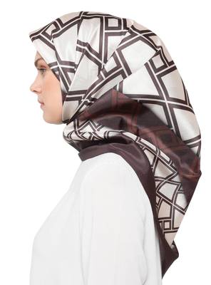 JSDC Women's Party Wear Crepe Silk Printed Square Scarf Stole Hijab 1