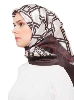 JSDC Women's Party Wear Crepe Silk Printed Square Scarf Stole Hijab 2