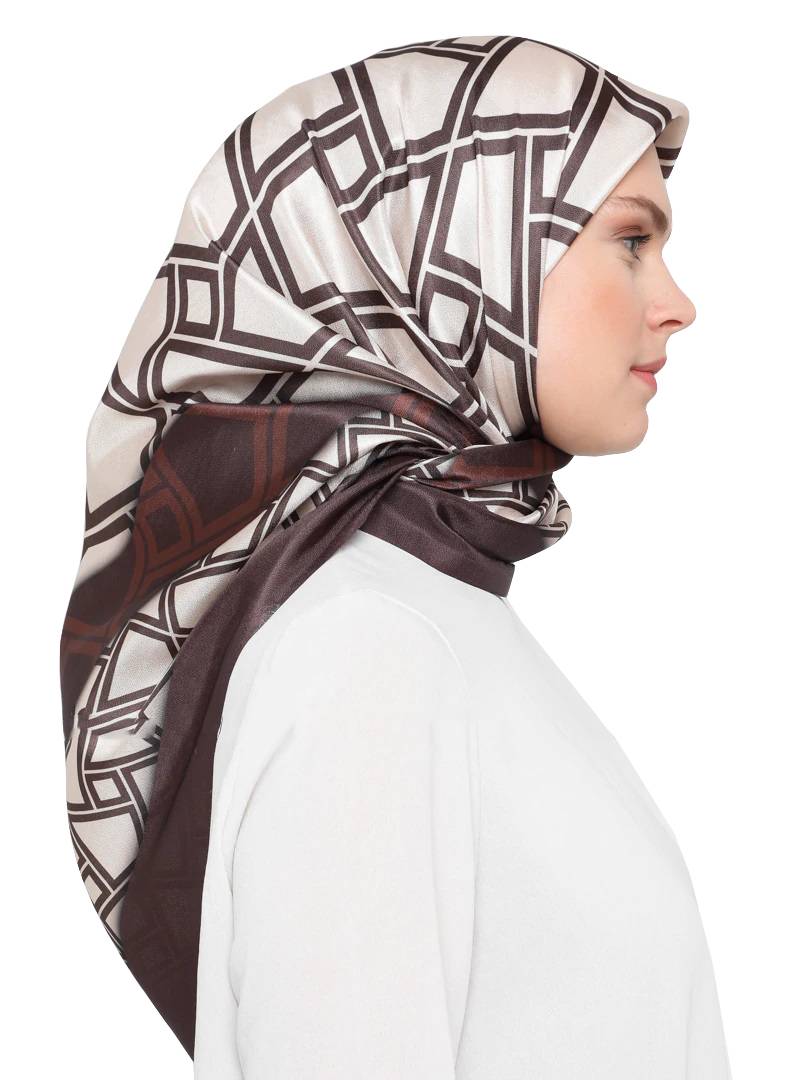 JSDC Women's Party Wear Crepe Silk Printed Square Scarf Stole Hijab