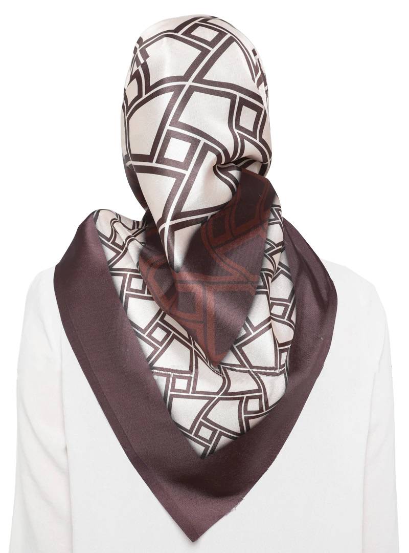 JSDC Women's Party Wear Crepe Silk Printed Square Scarf Stole Hijab