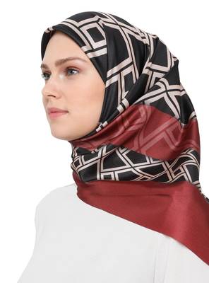 JSDC Women's Islamic Wear Crepe Silk Printed Square Scarf Hijab Stole 1