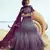 Wine embroidered net semi stitched lehenga