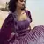 Wine embroidered net semi stitched lehenga