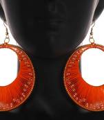 Orange Thread Earrings 