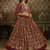 Maroon sequins embroidered net Semi Stitched bridal lehenga