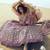 Lilac thread and sequins embroidered net semi stitched lehenga