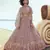 Lilac embroidered net Semi Stitched bridal lehenga
