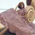 Lilac embroidered net Semi Stitched bridal lehenga