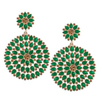 Green diamond earrings 1
