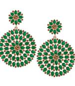 Green diamond earrings