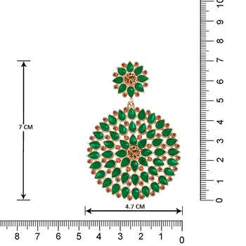 Green diamond earrings 2