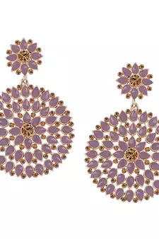 Purple diamond earrings