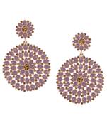 Purple diamond earrings