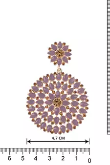 Purple diamond earrings