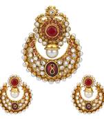 Maroon necklace-sets