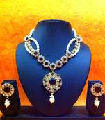 Maroon necklace-sets