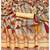 Beige Geometric  Printed Art Silk Saree With Blouse For Women