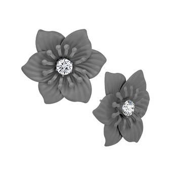 Grey diamond earrings 1