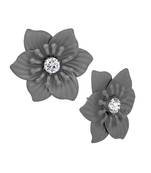 Grey diamond earrings