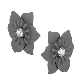 Grey diamond earrings 2
