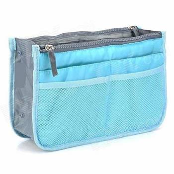 Shree Shyam Product Set of 1 Pc Light Blue Nylon Bag Organizer, Polyester Bag Organizer, Handbag Organizer 2