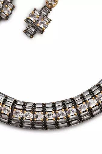 Ruby Raang Studio American Diamond Jewelry Set