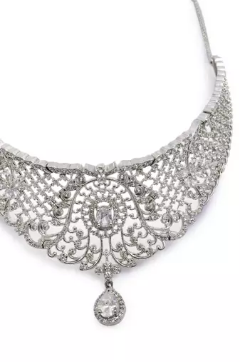 Ruby Raang Studio American Diamond Jewelry Set